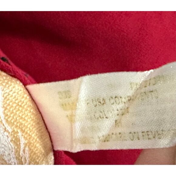 Inner Most Slip dress Sexy Nighty Red adjustable Black Lace Trim 34" Chest VTG - Picture 9 of 9